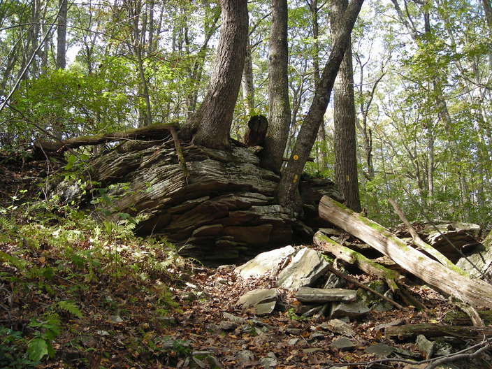 Outcrop from below